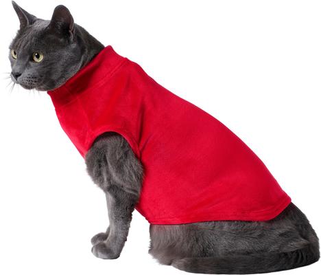 Show full view: Frisco Lightweight Stretchy Dog & Cat Fleece Vest, Red, Small slide 3 of 8