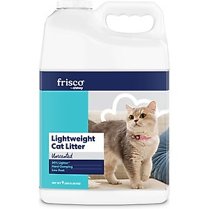 Frisco Lightweight Unscented Clumping Cat Litter, 9-lb jug