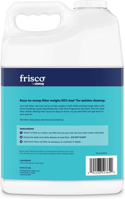 Show full view: Frisco Lightweight Unscented Clumping Cat Litter, 9-lb jug slide 3 of 9