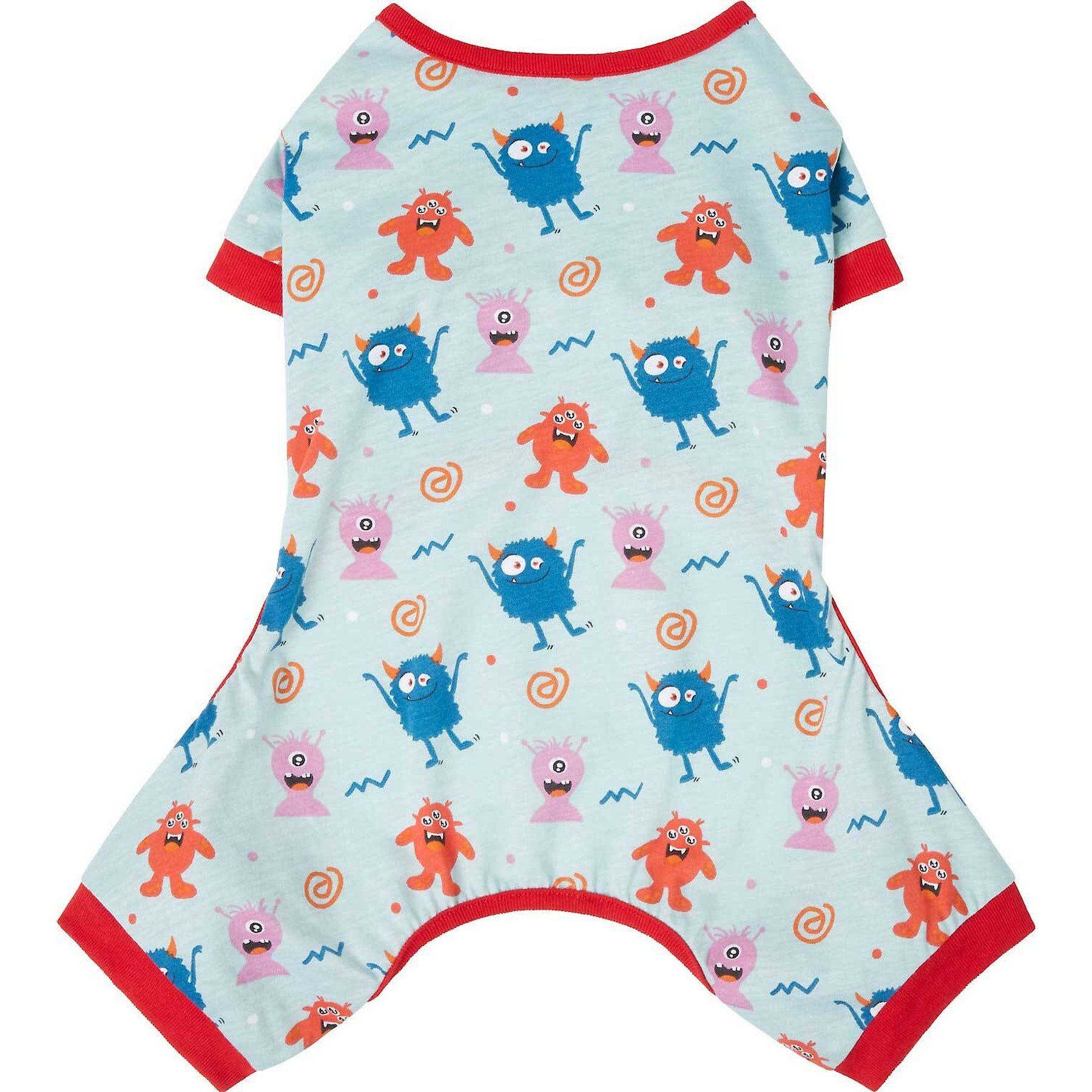 Frisco Little Monsters Dog & Cat Jersey Pajamas, XXX-Large