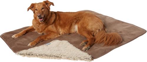 Show full view: Frisco Long Faux Fur Cat & Dog Throw Blanket, Sand, Large slide 3 of 8