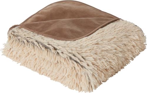 Show full view: Frisco Long Faux Fur Cat & Dog Throw Blanket, Sand, Large slide 5 of 8