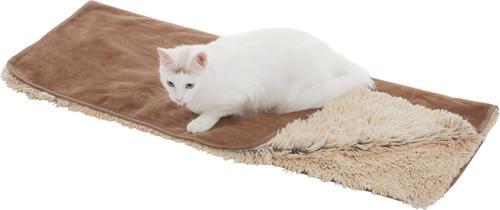 Show full view: Frisco Long Faux Fur Cat & Dog Throw Blanket, Sand, Small slide 3 of 7
