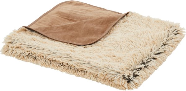 Show full view: Frisco Long Faux Fur Cat & Dog Throw Blanket, Sand, Small slide 3 of 6