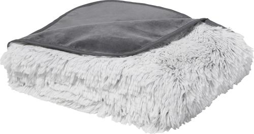 Show full view: Frisco Long Faux Fur Cat & Dog Throw Blanket, Silver, Large slide 4 of 7