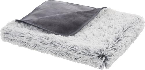 Show full view: Frisco Long Faux Fur Cat & Dog Throw Blanket, Silver, Small slide 3 of 6