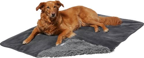 Show full view: Frisco Long Faux Fur Cat & Dog Throw Blanket, Smoky Gray, Large slide 2 of 7