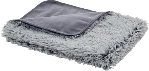 Show full view: Frisco Long Faux Fur Cat & Dog Throw Blanket, Smoky Gray, Small slide 4 of 7