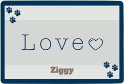 Frisco Love Cutout Personalized Dog & Cat Placemat