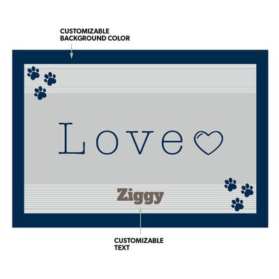 Show full view: Frisco Love Cutout Personalized Dog & Cat Placemat slide 2 of 5