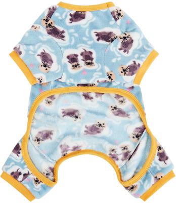 Show full view: Frisco Love Otters Dog & Cat Fleece Pajamas, XX-Large slide 4 of 8