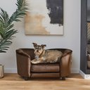 Frisco Loveseat Pet Bed with Removable Cover, Brown, Medium