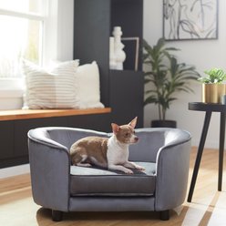 Frisco Loveseat Pet Bed with Removable Cover, Gray, Medium