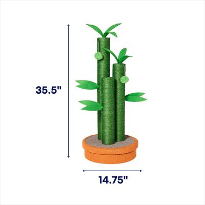 Show full view: Frisco Lucky Bamboo 35.5" Cat Scratching Posts with Toys slide 2 of 7