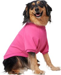 Frisco Luxe Crewneck Dog & Cat Sweatshirt, Fuchsia, Large