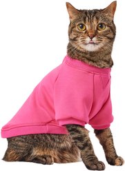 Frisco Luxe Crewneck Dog & Cat Sweatshirt, Fuchsia, Small