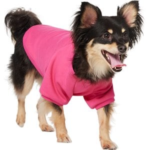 Frisco Luxe Crewneck Dog & Cat Sweatshirt, Fuchsia, Small