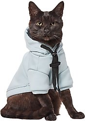 Frisco Luxe Drawstring Dog & Cat Sweatshirt Hoodie, Blue, X-Small