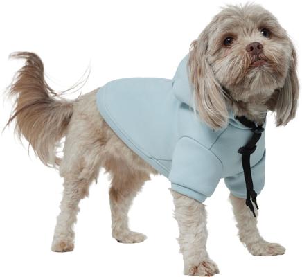 Show full view: Frisco Luxe Drawstring Dog & Cat Sweatshirt Hoodie, Blue, X-Small slide 2 of 12