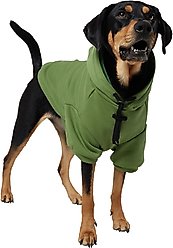 Frisco Luxe Drawstring Dog & Cat Sweatshirt Hoodie, Green, X-Large