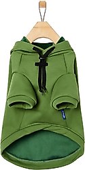 Frisco Luxe Drawstring Dog & Cat Sweatshirt Hoodie, Green, X-Large slide 2 of 8
