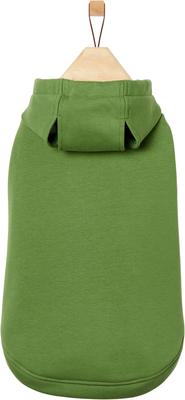 Show full view: Frisco Luxe Drawstring Dog & Cat Sweatshirt Hoodie, Green, X-Small slide 4 of 12