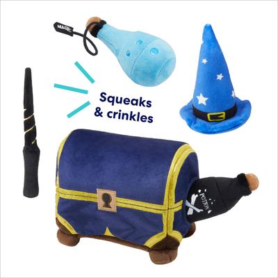 Show full view: Frisco Magic Chest Hide & Seek Puzzle Plush Squeaky Dog Toy, Small/Medium slide 4 of 8