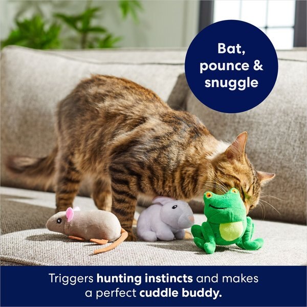 Frisco Plush Bacon, Egg, and Sausage Cat Toy with Catnip, 3 count