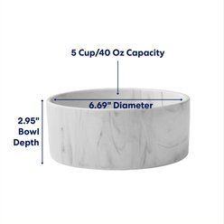 Frisco Marble Design Non-skid Ceramic Dog & Cat Bowl, Medium: 5 cup, 1 count slide 2 of 6