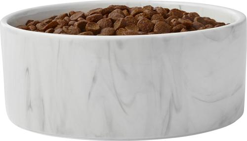 Show full view: Frisco Marble Design Non-skid Ceramic Dog & Cat Bowl, Medium: 5 cup, 1 count slide 4 of 8
