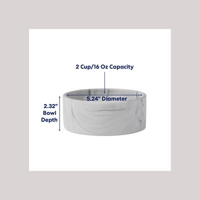 Show full view: Frisco Marble Design Non-skid Ceramic Dog & Cat Bowl, Small: 2 cup, 1 count slide 2 of 9