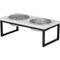 Show in main carousel: Frisco Marble Print Stainless Steel Double Elevated Dog Bowl, Black Stand, Large: 7 cup slide 1 of 7