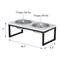 Show in main carousel: Frisco Marble Print Stainless Steel Double Elevated Dog Bowl, Black Stand, Large: 7 cup slide 2 of 7