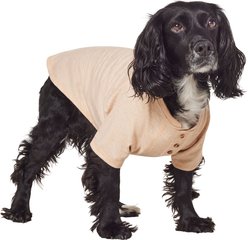 Frisco Marled Henley Dog & Cat T-Shirt, Cream, Large slide 1 of 7