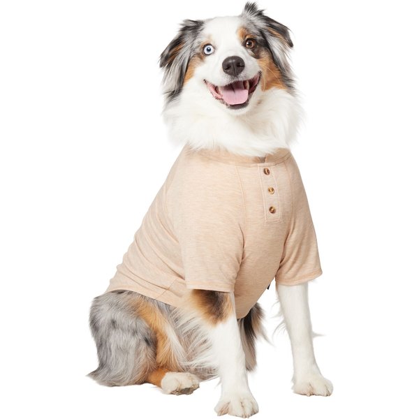 Frisco Marled Henley Dog & Cat T-Shirt
