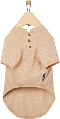 Show full view: Frisco Marled Henley Dog & Cat T-Shirt, Cream, X-Large slide 4 of 9