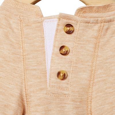 Show full view: Frisco Marled Henley Dog & Cat T-Shirt, Cream, X-Large slide 5 of 9