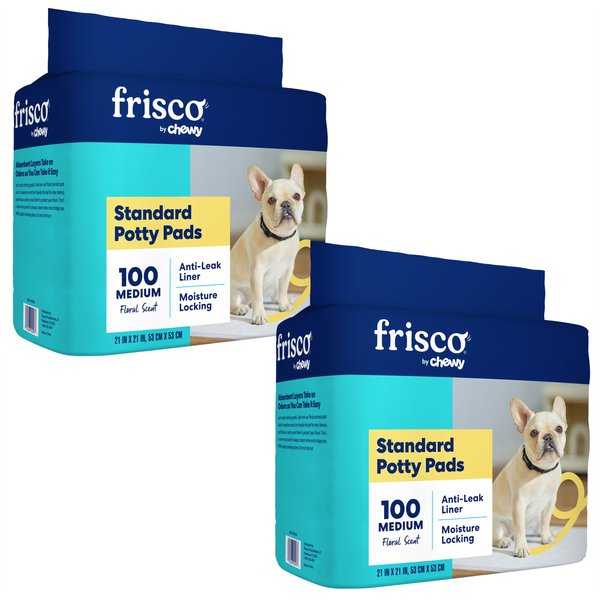 Show full view: Frisco Medium Dog Training & Potty Pads, 21 x 21-in, Floral Scented, 200 count slide 1 of 10