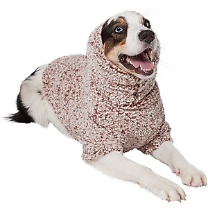 Frisco Medium Weight Double Layer Sherpa Dog Coat with Built in Snood, X-Large