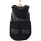 Show in main carousel: Frisco Medium Weight Faux Leather Dog & Cat Parka with Faux Fur Trimmed Hood, Black, Medium slide 4 of 9