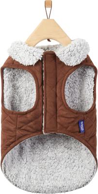 Show full view: Frisco Medium Weight Quilted Dog & Cat Coat with Cozy Sherpa Lining, Large slide 4 of 9