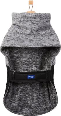 Show full view: Frisco Medium Weight Quilted Dog Coat with brushed Fleece Snood, Black, X-Large slide 4 of 10