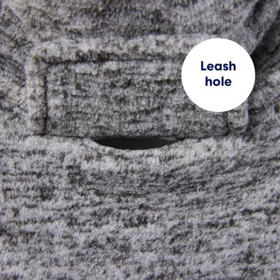 Show full view: Frisco Medium Weight Quilted Dog Coat with brushed Fleece Snood, Black, X-Large slide 6 of 10