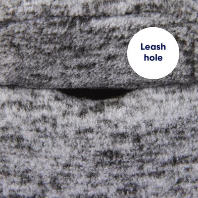 Show full view: Frisco Medium Weight Quilted Dog Coat with brushed Fleece Snood, Burgundy, Medium slide 6 of 10