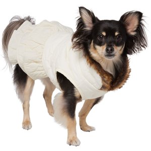 Frisco Medium Weight Quilted Ruffle Tiered Dog & Cat Dress, Medium