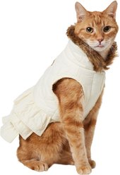 Frisco Medium Weight Quilted Ruffle Tiered Dog & Cat Dress, Small