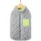 Show in main carousel: Frisco Medium Weight Quilted Sherpa Dog & Cat Faux Zipper Coat, Gray, X-Large slide 3 of 8