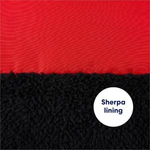 Frisco Medium Weight Retro Colorblock Mixed Media Dog & Cat Coat, Black, Small