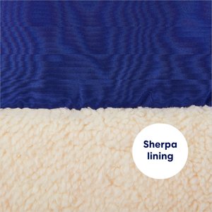 Frisco Medium Weight Retro Colorblock Mixed Media Dog & Cat Coat, Cream, Small