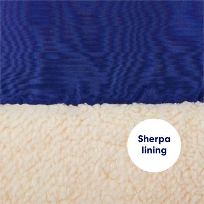 Show full view: Frisco Medium Weight Retro Colorblock Mixed Media Dog & Cat Coat, Cream, Small slide 6 of 10